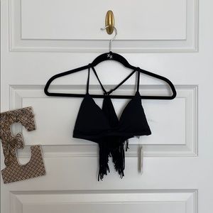 L*Space Black Swim Bikini Top